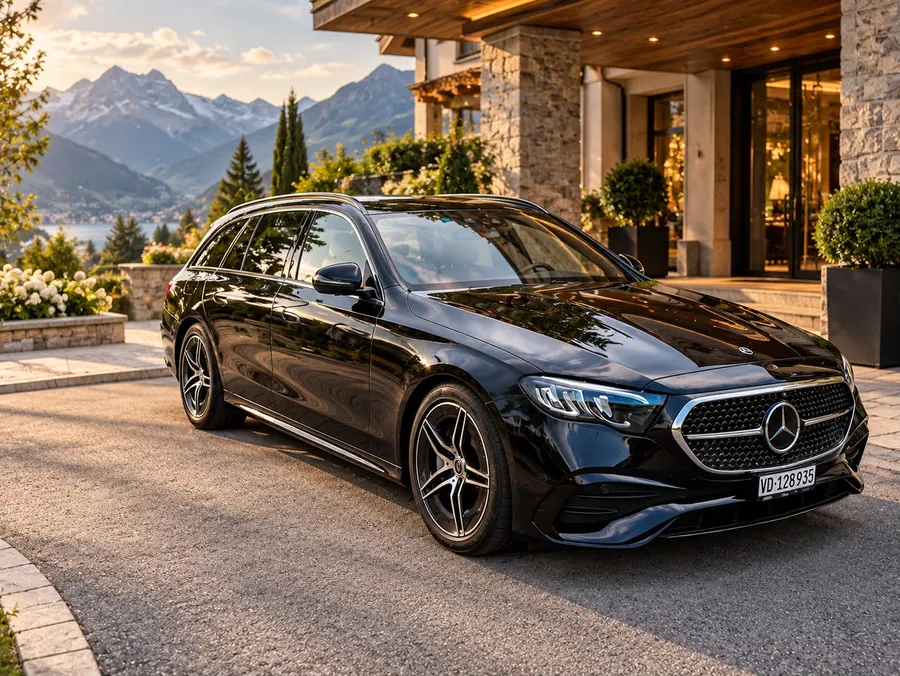 Mercedes Classe E break noire de Taxi Eduard